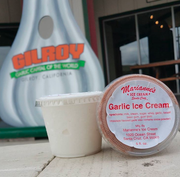 Garlic ice cream.