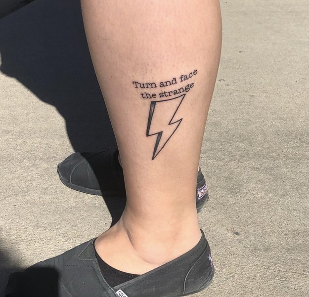 david bowie tattoo lightning