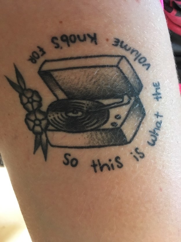 This tattoo showcasing how music can make you feel: