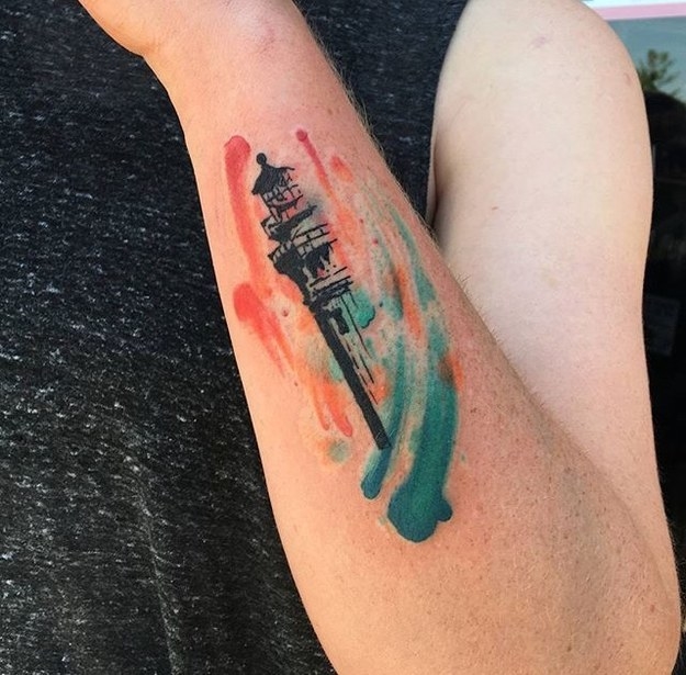 This beautiful watercolor tattoo: