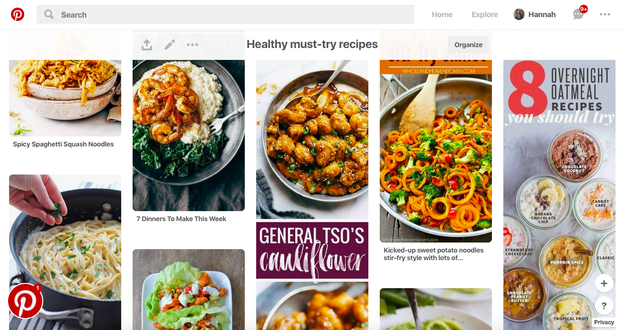 Take advantage of Pinterest and bookmark recipes.