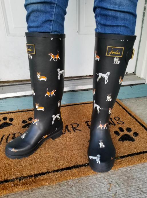 Promising review: "I live in the Seattle area, and rain is never ending. I've been buying fashionable rain boots lately to try to feel better about the depressing weather. These are great! They are comfortable, very well-made, and the heel on these feels well-built and thick. I will agree with other reviewers that these are very tall. I am 5'8" and I wear a 36" pant length. These come up to about an inch under my knee. I went with the lime boots, and they look exactly as the picture. These boots could fit any size leg because I have average size legs and there is still room in these. I was able to pull them all the way up easily. Overall, I'm really pleased with these and will buy from this brand again!" —KristyRae21Price: $28.24+ (available in 58 colors/patterns, women's sizes 5–10)