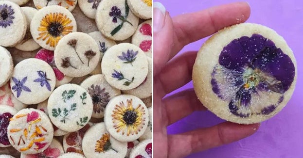 These Floral Shortbread Cookies Are Almost Too Pretty To Eat