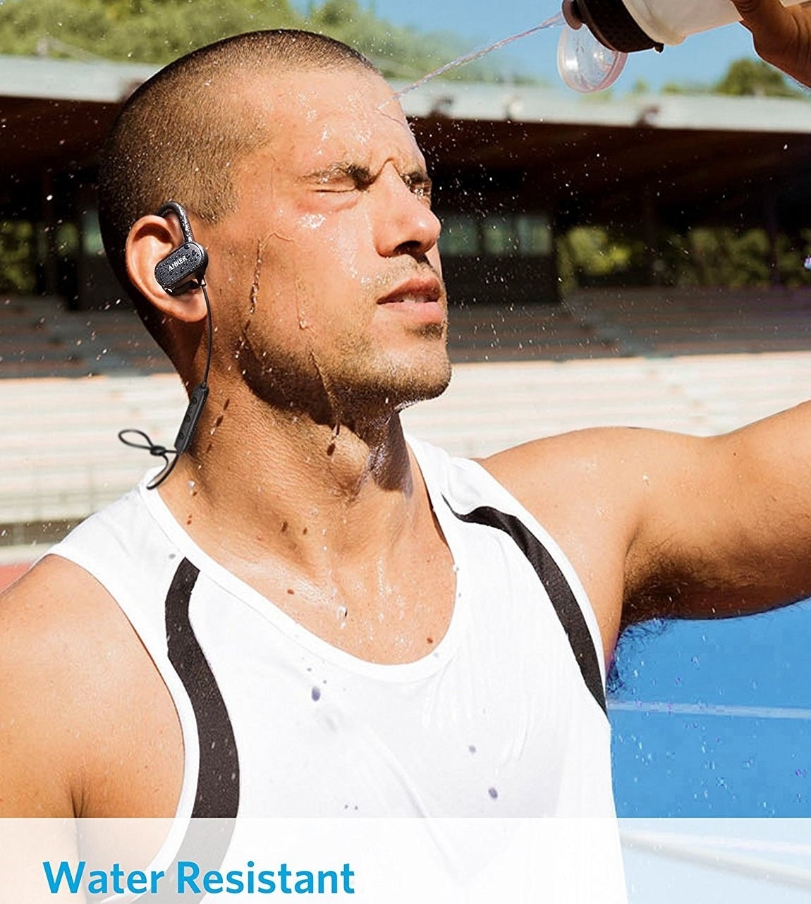 Promising review: "I can't even believe that bluetooth earbuds at this price point could sound so good. You simply CANNOT complain about these. They fit your ears with many optional 'ear tips' and 'ear wings' stay in place, are really comfortable, and isolate sound reasonably well without pressurizing your ear canal (I hate that feeling). They're waterproof, the controls are intelligible, and use is intuitive. Even the little confirmation sounds it makes for power on, pairing, etc., are pleasant compared to many other bluetooth headphones I have tried. The sound is rich, thick, balanced, and encompassing. I am EXTREMELY picky about sound quality, and I have returned more headphones than I have kept because they sound tinny, distant, quiet, or like a telephone. These though have way more bass than they have any right to. This has quickly become my standard, and I will likely buy another set." —Derek NorPrice: $27.99