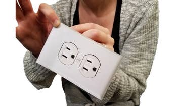 the power outlet sticker