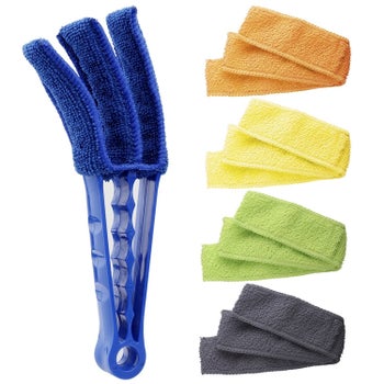 three prong cleaner with five sets of microfiber cloths