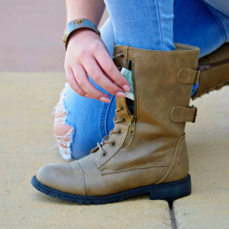 Promising review: "These boots are great! They're comfy, the perfect size, and I love the pocket on the side to hide money in when I don't want to carry a bag." —OstkUser838296 Price: $59.49 (available in sizes 6–11 and two colors)