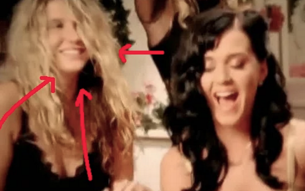 Kesha is in Katy Perry's "I Kissed A Girl" music video.