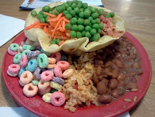 This person who started out fine with rice and beans, but then made this atrocity.