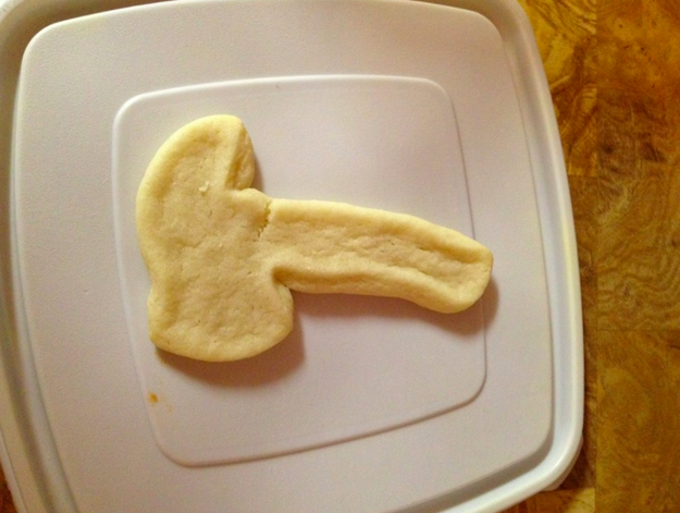 This cookie that was actually supposed to be an axe...but most definitely wasn't: