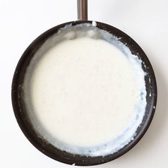 Dairy mixture in a pan