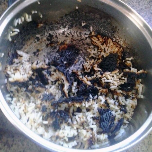 To be fair, who amongst us hasn't burned rice like this?