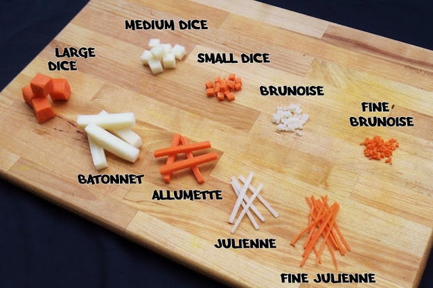 When prepping your ingredients for a recipe, make sure you're actually following the chopping guidelines. If it calls for a one-inch dice, a julienne, or a mince, make sure you know what those words mean.