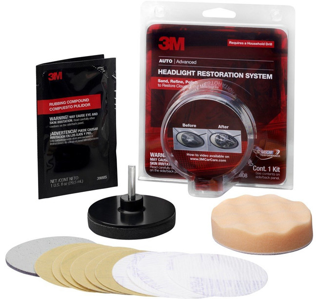 The kit — which can be used for headlights, taillights, fog, and directional lights — contains sanding discs and a polishing pad.
Promising review: “This product is amazing. I spent about an hour on the job and it looks like I have two brand-new lights on my 12-year-old Sequoia. The directions are straightforward and accurate. I just followed them, along with a couple suggestions from Amazon reviewers on the number of sanding passes (10-12 passes with the first sanding disc for sure and at least six or seven with the second disc) and to wipe down the lenses and brush off the sanding pads between passes. And I couldn't be more happy with the results.” —DDC
Price: $16.59