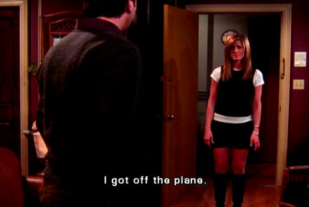 Rachel sacrificing her dream job to be with Ross.