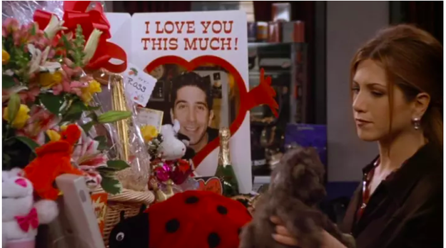 Ross's absurd jealousy and possessiveness over Rachel when she's working for Mark.