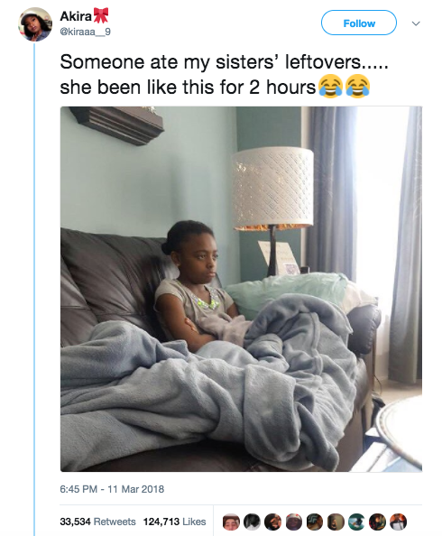 And this sister, who got her leftovers stolen: