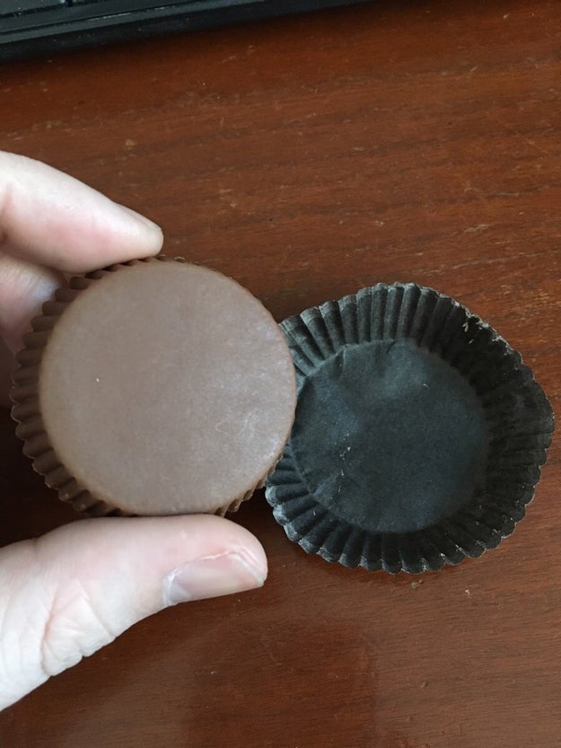 When do Reese's EVER come out of their wrappers so perfectly? Sorcery!!!