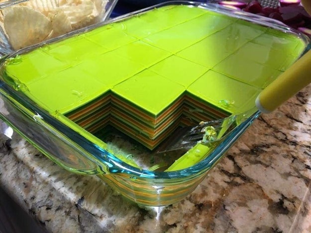 This Jello has 21 layers of meticulous perfection.