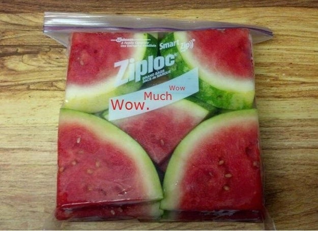 And finally, whoever bagged this watermelon deserves a Nobel Peace Prize.