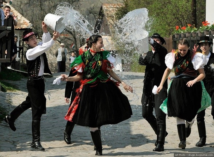 In Hungary, women dress up in traditional clothes, on Easter, and get splashed with water. While this may be uncomfortable it is definitely more "desirable" than getting whipped.
