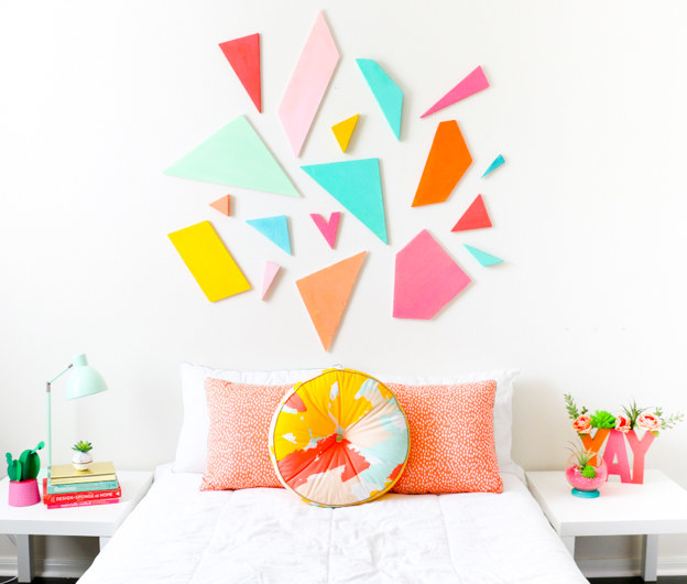 geometric-shaped foam pieces