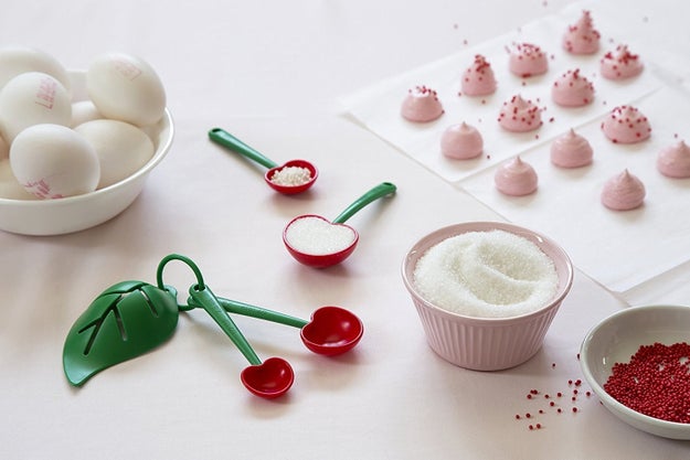 A measuring spoon set sure to ~cherry~ you up whenever you see them in the drawers.