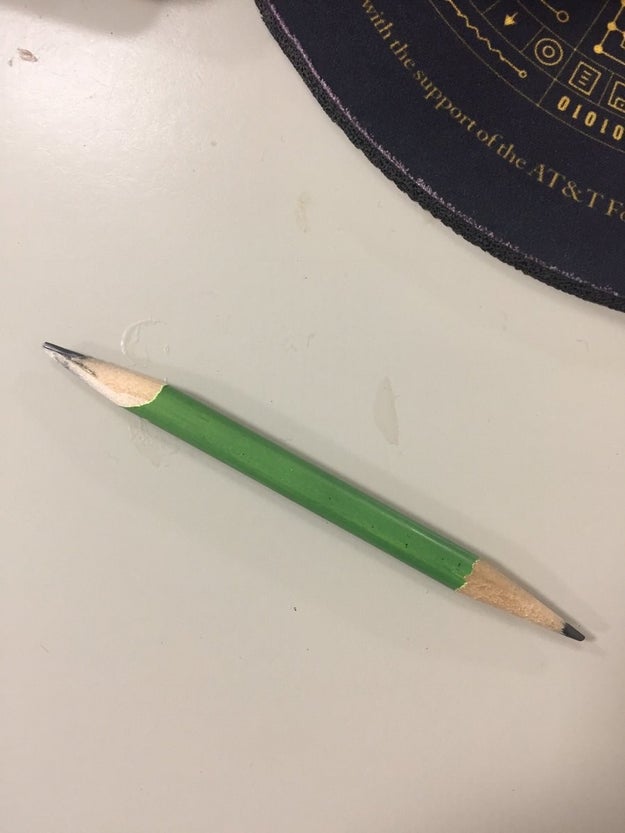 The kid who sharpened their pencil like this? They've been in jail for a long, long time.