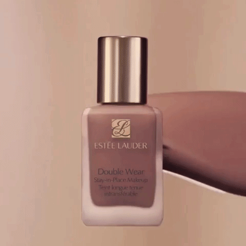 gif of the foundation in different shades being splashed over the bottle