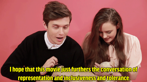 NR: I hope that this movie just furthers the conversation of representation and inclusiveness and tolerance. To see your story represented on a screen is a really powerful thing!KL: I think representation is crucial. It's so important to see people who look like you, who act like you, and to see stories that you can relate to because it's what makes you feel not crazy or not alone. This is a story that's overdue but I hope that it normalizes those feelings because I think it's so underrepresented in the media. If you don't see those stories, you don't understand them, and then it makes it weird to be that. I just think it takes so much courage to come out and hopefully, this film can be a talking point to ease it.