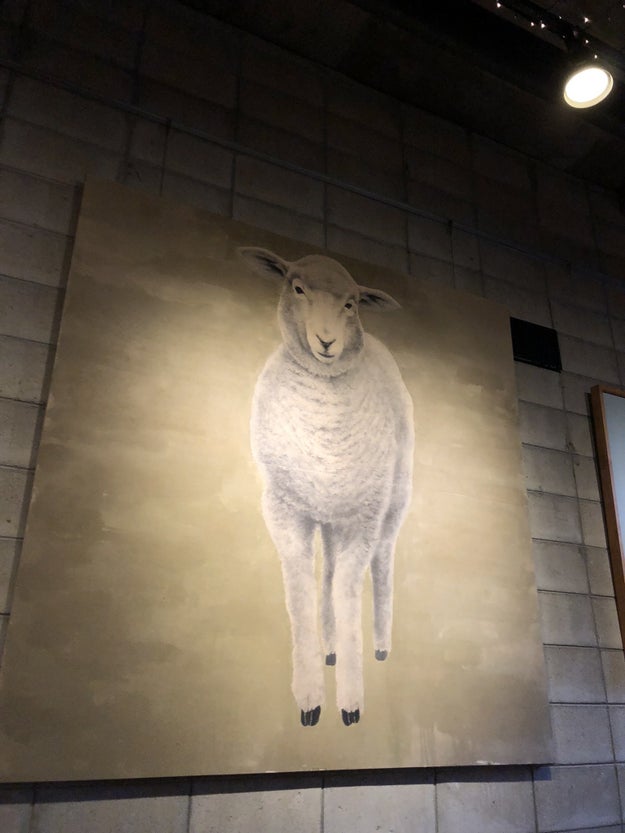 Sheep on the wall.