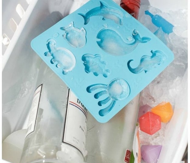 An ice tray for creating aquatic creatures that'll swim in your drinks.