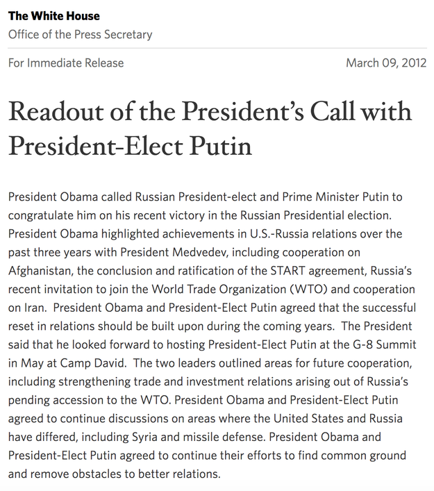 Despite the criticism, it is not unusual for US presidents to congratulate Putin in his election victories. In 2012, President Barack Obama also called Putin to congratulate him in his election then.