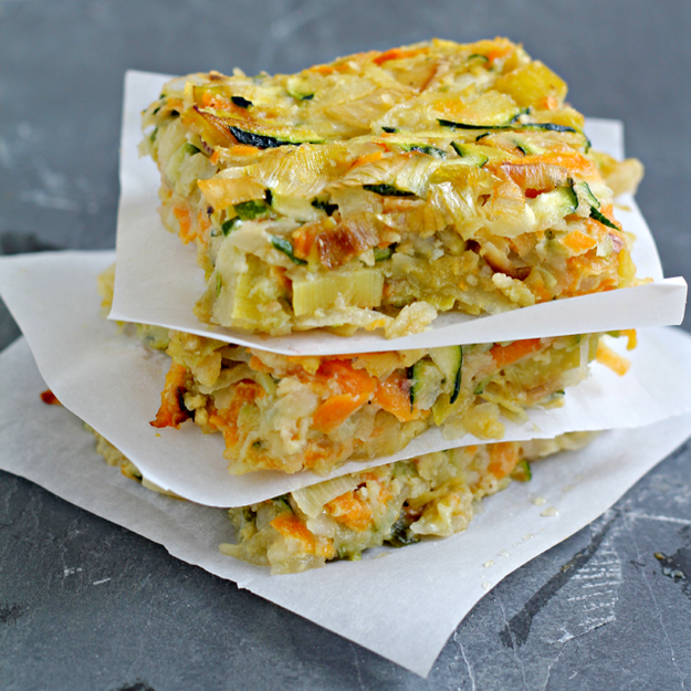 Vegetable Kugel With Caramelized Leeks