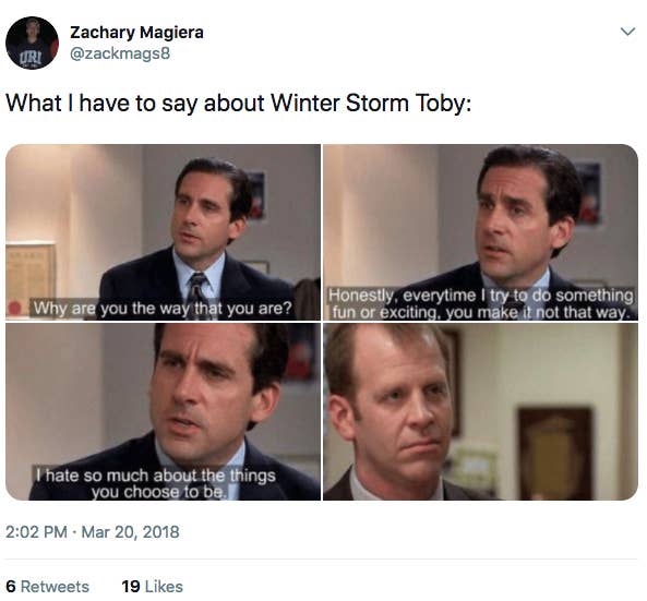These Winter Storm Toby Memes Will Make You Laugh And Miss The Office