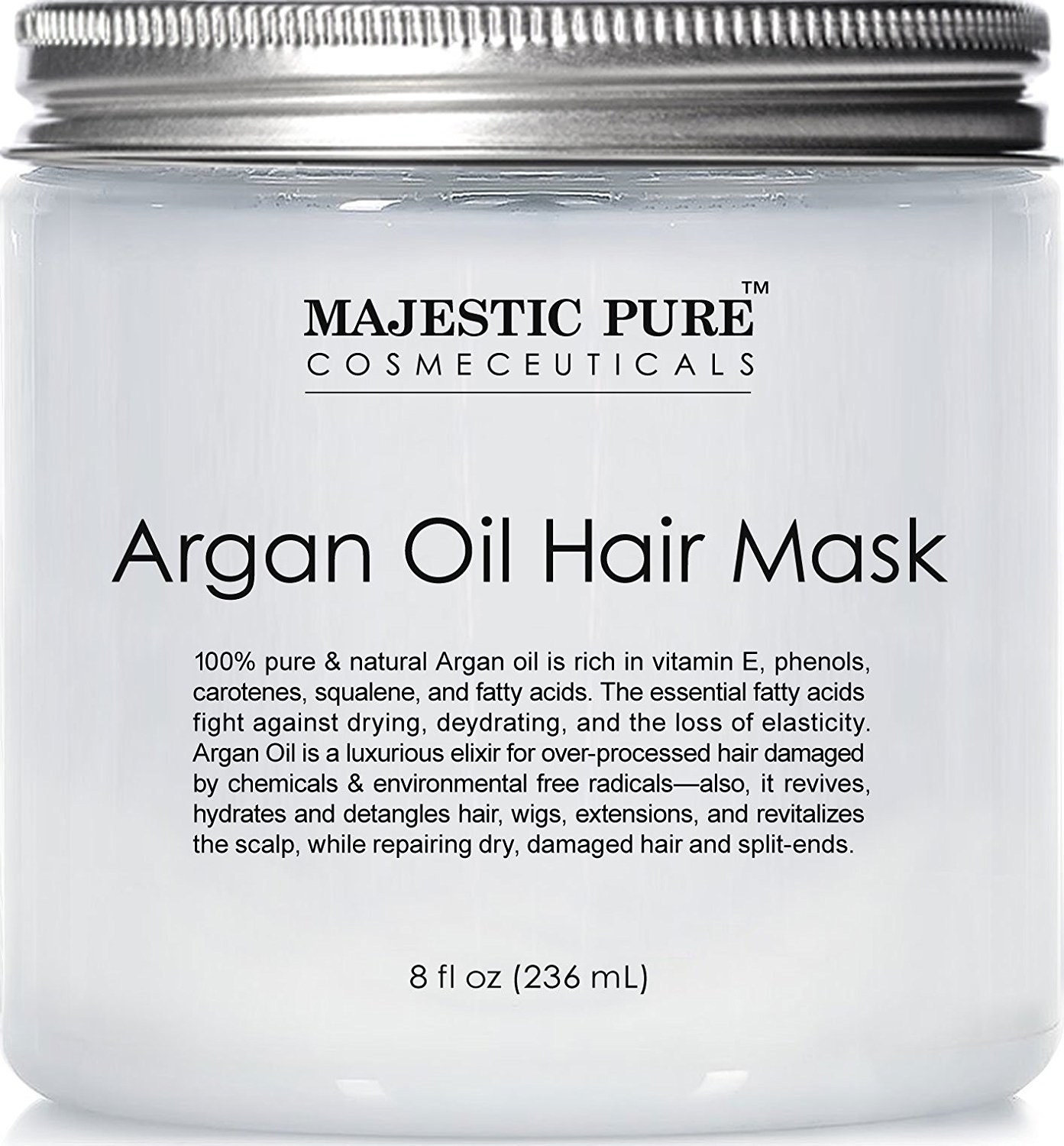 This thing is packed with beneficial ingredients (vitamin E, fatty acids, and Moroccan oil just to name a few) to restore any hair type back to a brilliant shine and push damage to the side. Promising review: "I would give this product 10 stars if I could! I have tried so many products and concluded that I would just have dry frizzy hair forever! I used it the day I received it and was astonished at the outcome!! My hair felt silky after leaving it on for five minutes and rinsing it out. When it dried and I styled it, I have never had such shiny healthy-looking hair!" —Nancy MortensenGet it from Amazon for $13.12 or a similar product from Walmart for $13.97.
