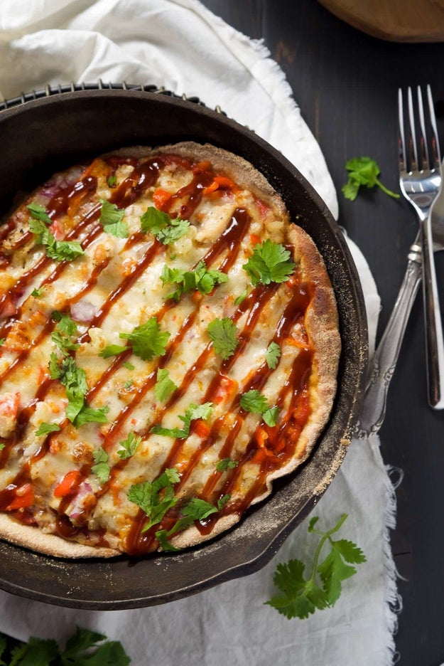 Feel fancy while also doing the bare minimum when you cook everything directly into a pre-seasoned cast iron skillet. You can humblebrag on Instagram, and totally forget to mention that you literally dumped all the ingredients in one place.