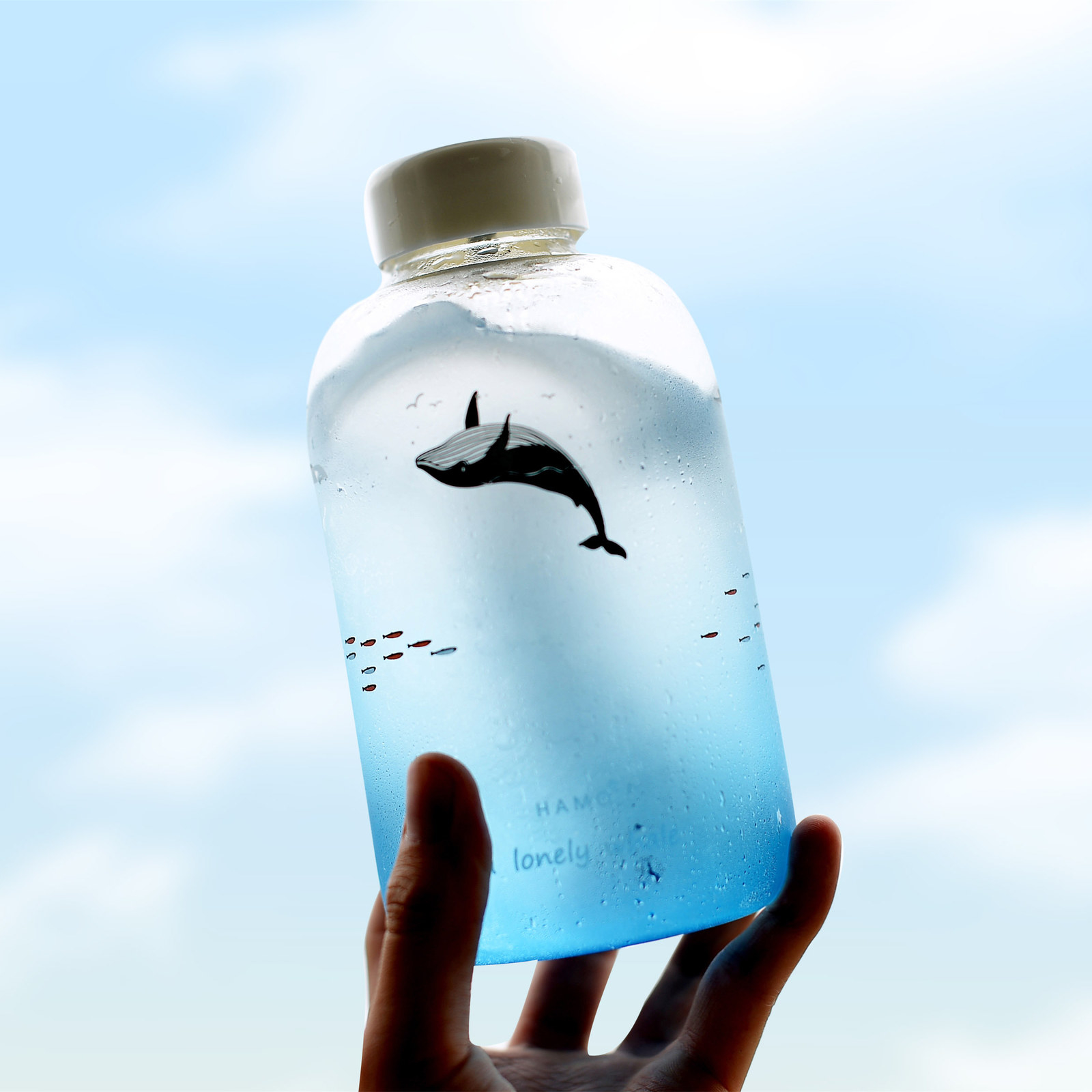 blue whale water bottle 