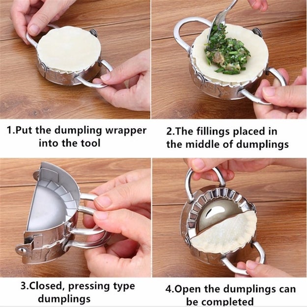 Conquer deceptively easy meals like dumplings and ravioli with a stainless steel mold specially made for these recipes. All you need to do is buy the dough (you're not making it, let's be real), and stuff the middle with a filler. And, well, cook it, but this will do all the hard work.