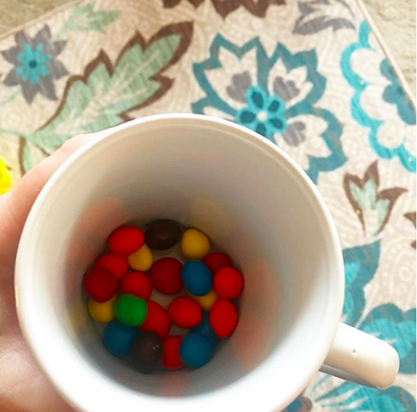 This mom, who hides chocolate in her coffee cup: