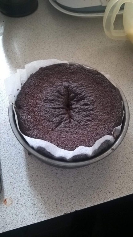 And this disturbing chocolate cake.