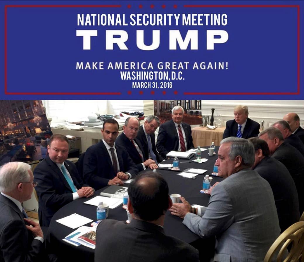Donald Trump posted this photo to his Instagram account. George Papadopoulos is third from the left.