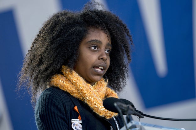Addressing the crowd on Saturday, Wadler said she was there to represent "African-American girls whose stories don't make the front page of every national newspaper."