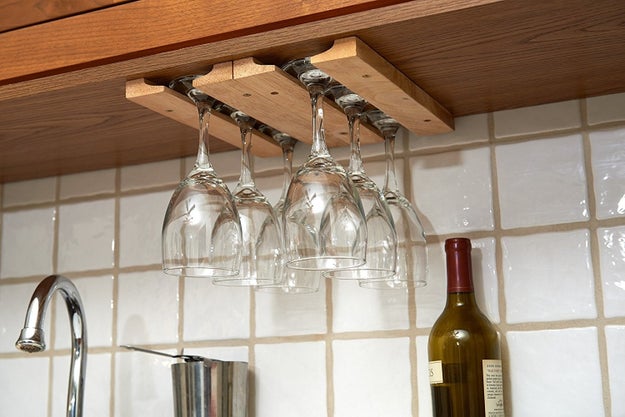 And an under-the-cabinet hanging wineglass rack that'll seal the deal.