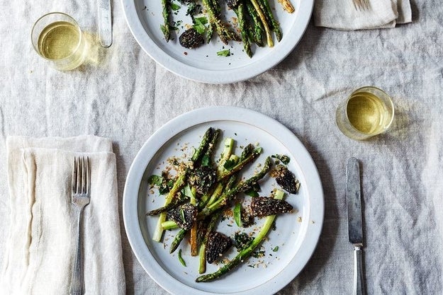 Morels and Asparagus