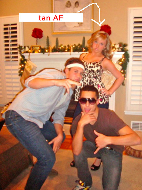 Like, I'm pretty sure in this pic we ironically recreated what our Jersey Shore poses would be: