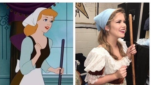 This girl, who's a totally convincing Cinderella: