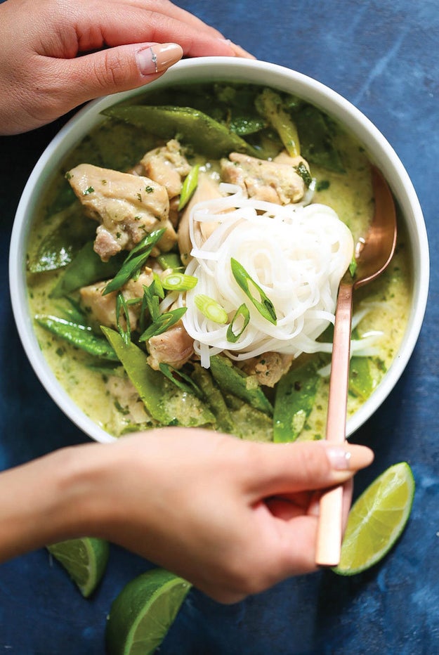 Thai Green Curry Chicken Soup