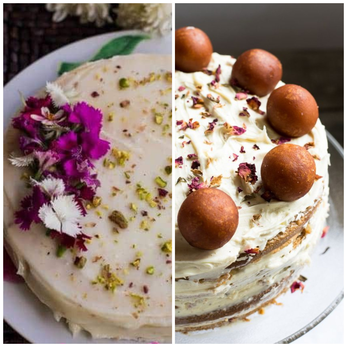 Get over the chocolate and vanilla flabours. Ask the baker to whip a completely unique cake for your wedding reflecting your favourite dessert through its flavour. My personal favourite is the gulab jamun cake (coz duh! it's gulab jamun.) Besides gulab jamun, there's rass malai cakes, mango rassmalai cake, rossgulla cake, etc.Â