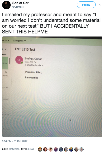 Or messed up an email to your professor: